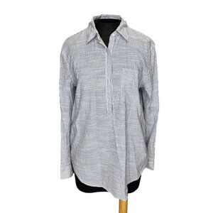Gap Womens Blue & White Striped Cotton Shirt Size S